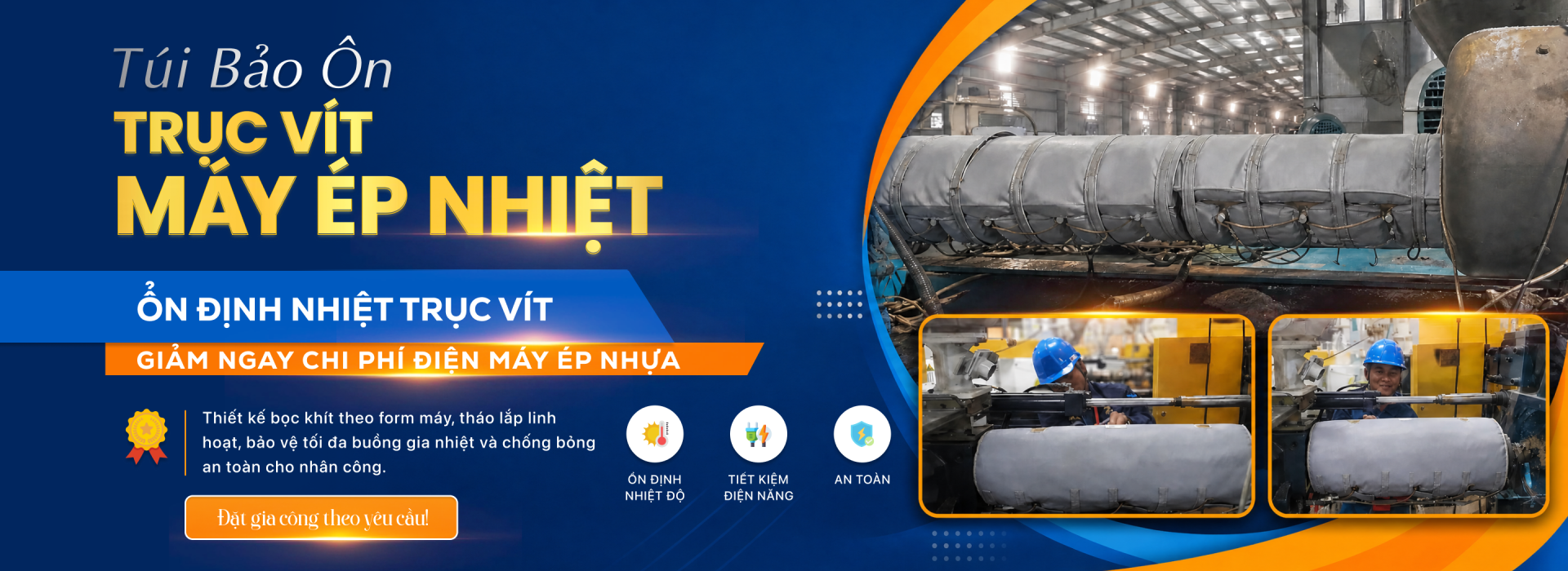 Túi bảo ôn trục vít máy ép nhựa