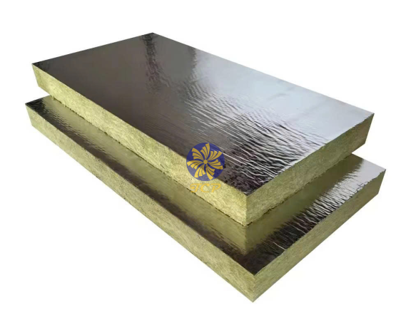 Bông khoáng Rockwool dạng tấm dán bạc