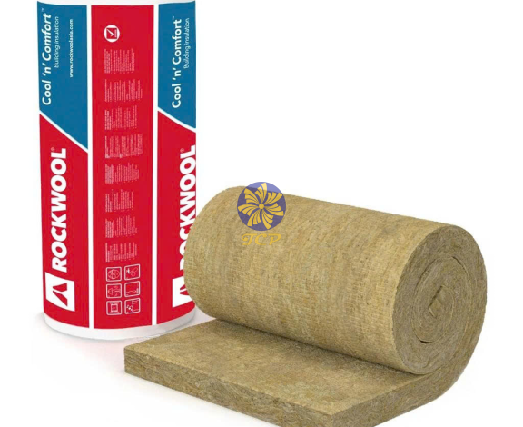 Bông khoáng Rockwool Dạng cuộn có lưới kẽm