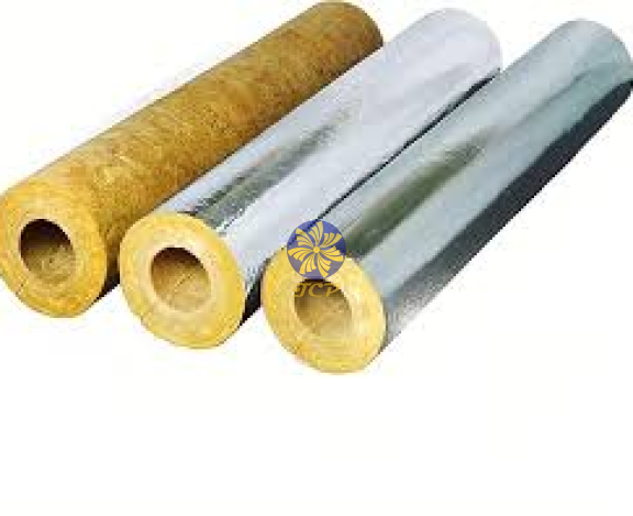 Bông khoáng cách nhiệt Rock Wool dạng ống có bạc
